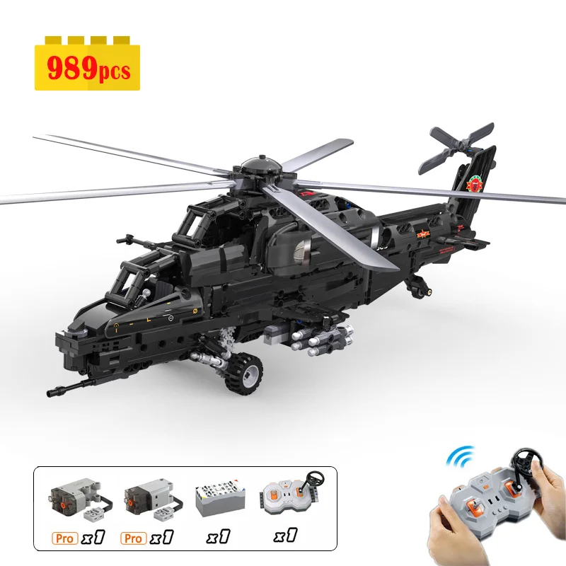 

New Police Weapon Helicopter Aircraft Airplane Bricks Assembling Military Technical Fighter -10 Building Blocks DIY Toys Gifts