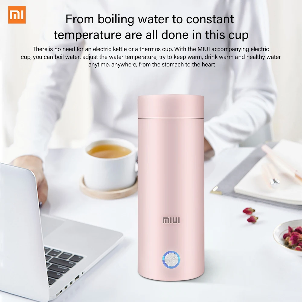 Портативный электрический чайник XIAOMI Mijia MIUI Термокружка дорожный кофейный