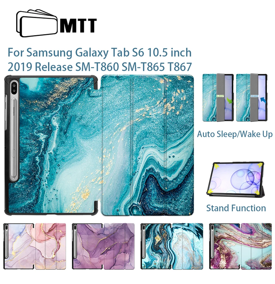 MTT для Samsung Galaxy Tab S6 10 5 чехол планшета SM T860 T865 T867 2019 из искусственной кожи с откидной