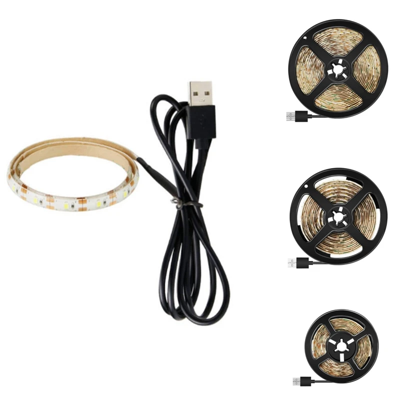 

Waterproof LED Strip 5V USB TV LED Light Tape Fita Ribbon Light Wardrobe Flexible Lamp 2835 Cabinet