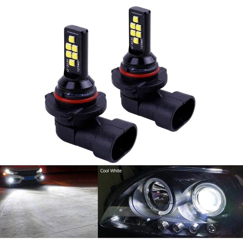 

2X HB4 9006 LED Fog Light Bulb Advanced 3030 SMD Daytime Running DRL Lamp, Cool White 6000K