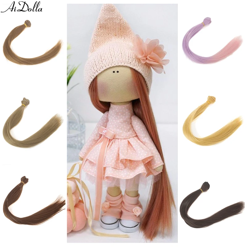 Шерсть Aidolla прямые волосы 100 см * 35 для куклы blyth 1/3 1/4 1/6 BJD diy тканевые парики