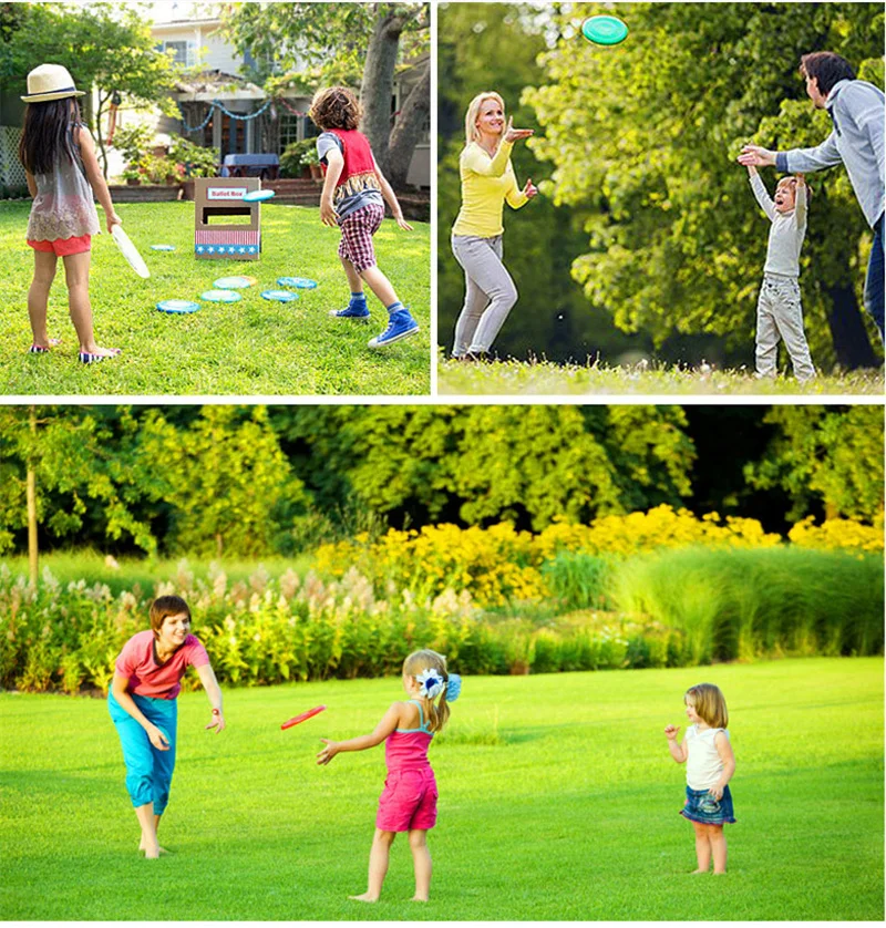 

Outdoor Sports Game Soft Flying Saucer Kindergarten Parent-child Interactive Leisure Toy Kids Gift Creative Spinning Flying Disc