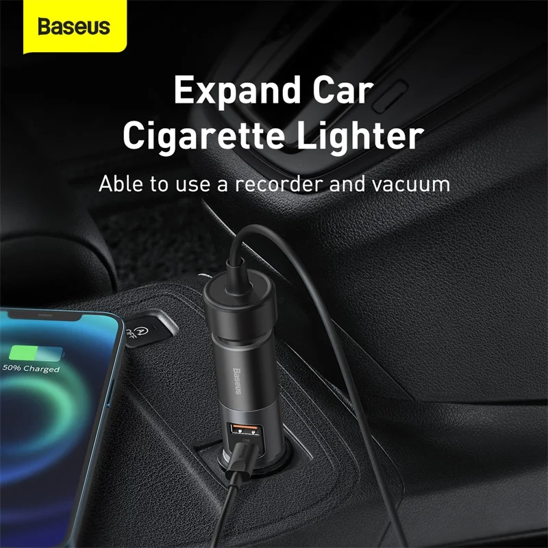 Baseus 120W зарядных порта USB для автомобиля Зарядное устройство быстрой зарядки 4 0 QC4.0