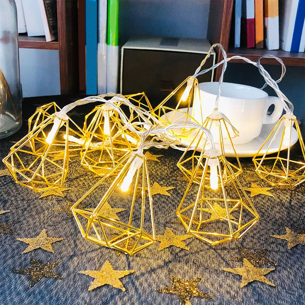 Novelty LED Fairy Lights 10 Metal String Light Battery Operated Party christmas lights for Halloween Wedding Decoration | Дом и сад