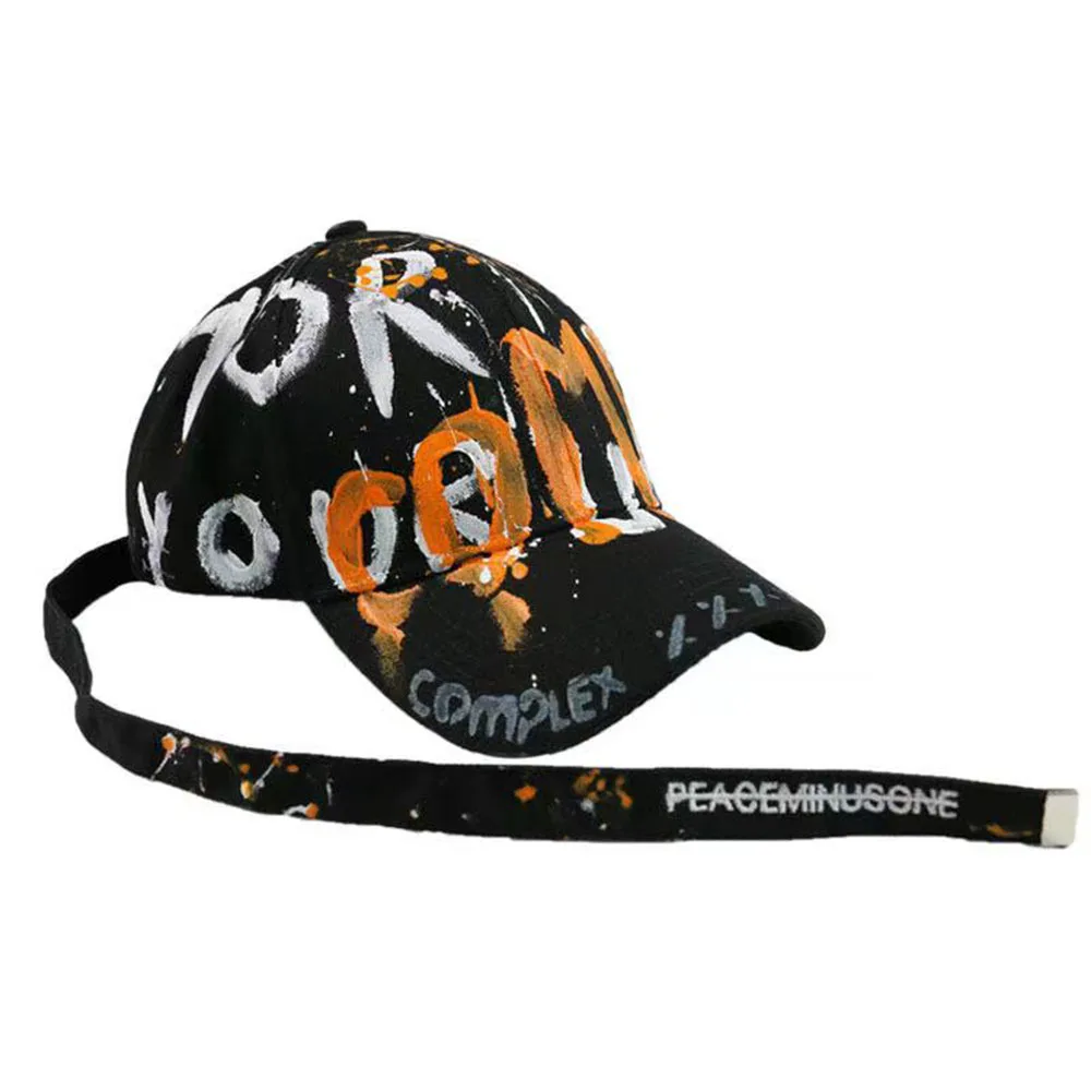 

Summer New Style Color Cotton Men and Women All-Match Fashion Casual Trend Personality Letter Graffiti Baseball Cap Adjustable