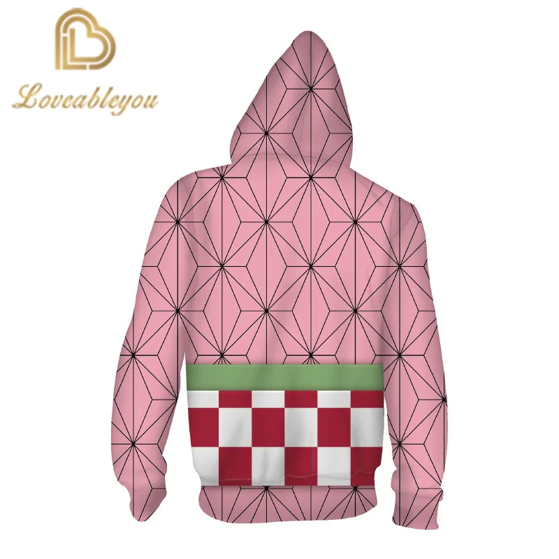 

Demon Slayer Men Hoodies Zipper 2020 Hot Polyester Fashion Women Hooded Sweatshirt Casual Hoodies Zipper Sweatshirt