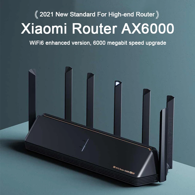 Маршрутизатор Xiaomi AX6000 AIoT роутер 512 Мб/с Wi-Fi 6 VPN МБ сетчатый ретранслятор ЦП внешний