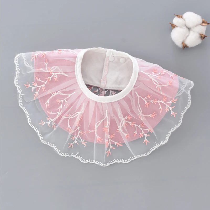 Бандана для девочек с кружевной вышивкой нагрудники новорожденных Новинка