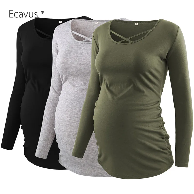 

Pregnancy Blouses Maternity Tops Long Sleeve Maternity Clothes Premama Comfy Tunic Casual Fited Womens Clothing Tops