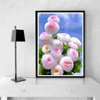 Алмазная 5D картина сделай сам, Набор для вышивки квадратными и круглыми стразами розовый цветок, мозаика для домашнего декора, подарок на Новый год