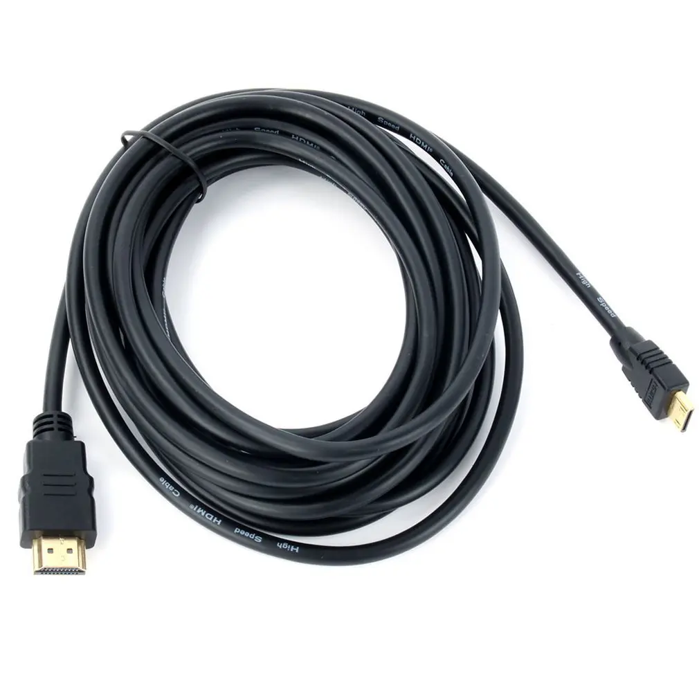 1 м 5 2 3 высокоскоростной позолоченный HDMI к мини штекер кабель 4 Версия 1080p 3D для