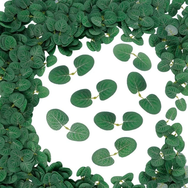 

HOT SALE 300 Pairs Artificial Eucalyptus Leaves Fake Green Silver Dollar Leaves for DIY Wedding Bouquet Centerpiece Decorations