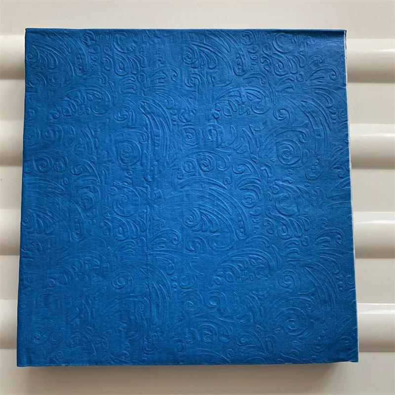 Бумажные салфетки с 3d-тиснением элегантные тканевые цветами желтого розового