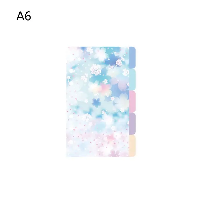 

1Set Cherry Blossoms Style A5 A6 Loose Leaf Notebook Divider Index Separator Diary Planner Binders School Stationery