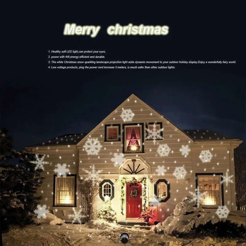 Рождественский лазерный проектор светодиодный светильник с 1 узором для сада