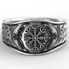 Винтажные Викинг панк для мужчин, кольцо с компасом в стиле хип-хоп старого серебра, ювелирный подарок на палец, бесплатная доставка, Размеры 7-13
