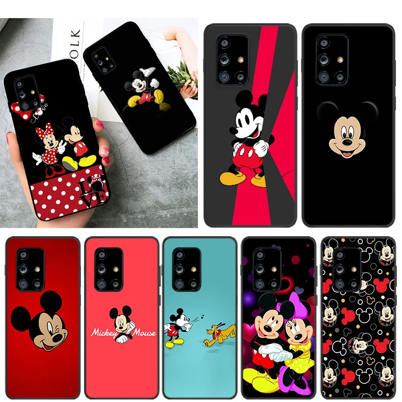 

Disney Cute Mickey Mouse For Samsung S20 FE Ultra Plus A91 A81 A71 A42 A51 5G UW A41 A31 A21 A21S A11 A01 Black Phone Case