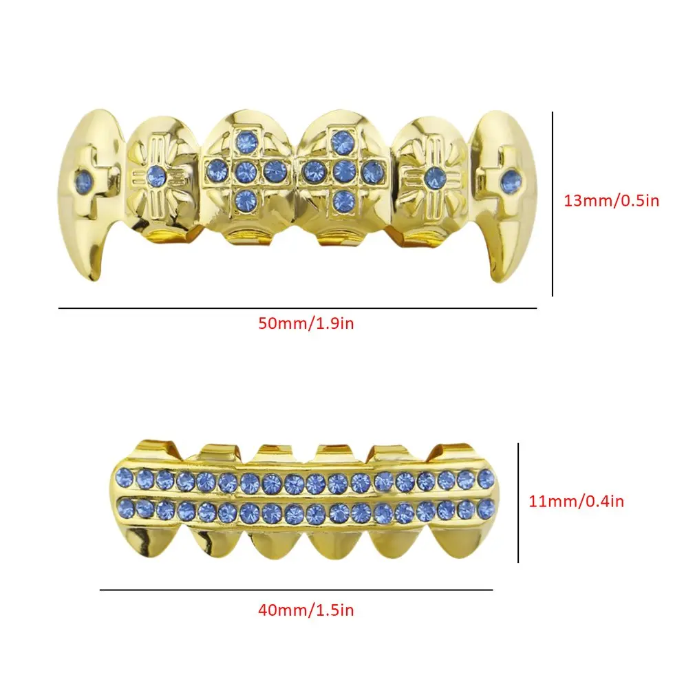 Набор украшений GENBOLI Металлические брекеты в стиле хип-хоп набор для Хэллоуина