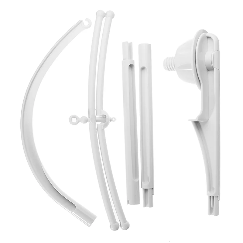 5pcs Bracket Новая Коллекция белый DIY 5 шт./компл. ABS Комплект Детская кроватка Мобильная кровать колокольчик Игрушка держатель кронштейн детская музыка любовь детские погремушки - Цвет: 5pcs Bracket