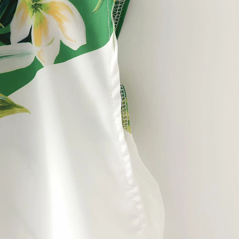 

2020 New women summer Refreshing vintage flower printing sleeveless vest blouse lady chiffon chic shirt tops