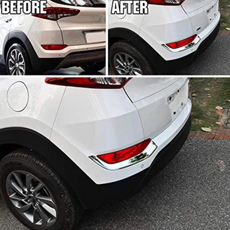 Хромированный отражатель заднего бампера для Hyundai Tucson 2016 2017 2018 противотуманный