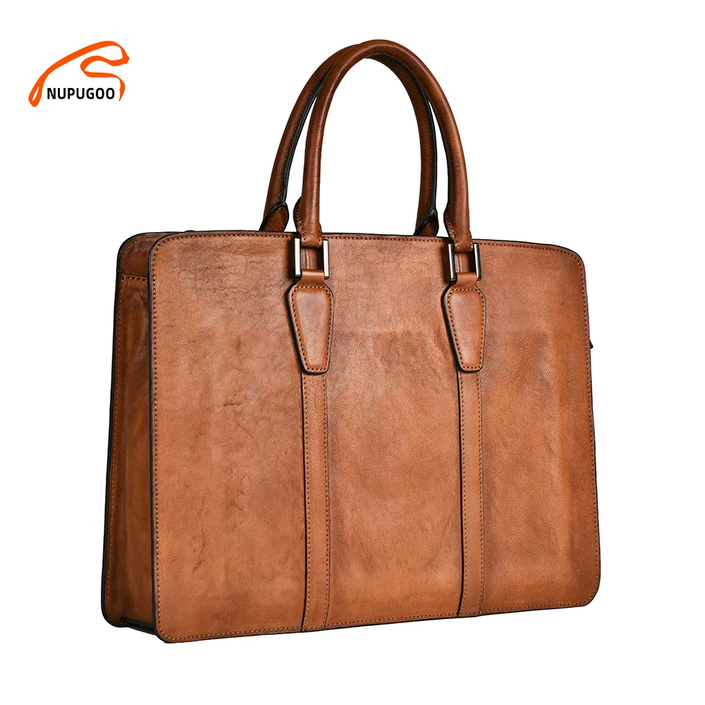 Мужская сумка мессенджер из натуральной кожи коричневого цвета через плечо 15