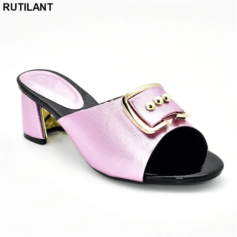 Новейшая модель Женская обувь для вечеринок в африканском стиле Украшенная