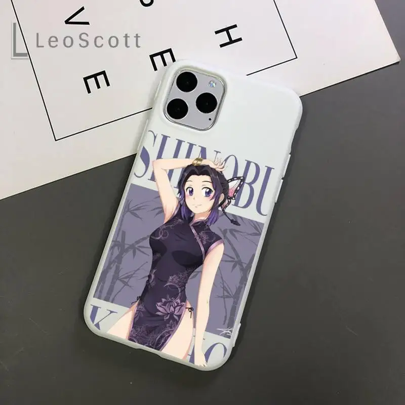 

Demon Slayer Anime Kimetsu No Yaiba Phone Case Candy Color for iPhone 11 12 mini pro XS MAX 8 7 6 6S Plus X 5S SE 2020 XR