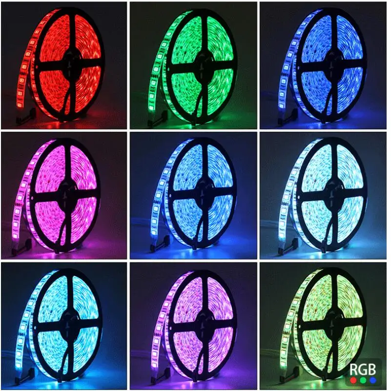Цветная (RGB) Светодиодные ленты светильник s 20 м SMD5050 гибкая лента RGB светодиодный 5