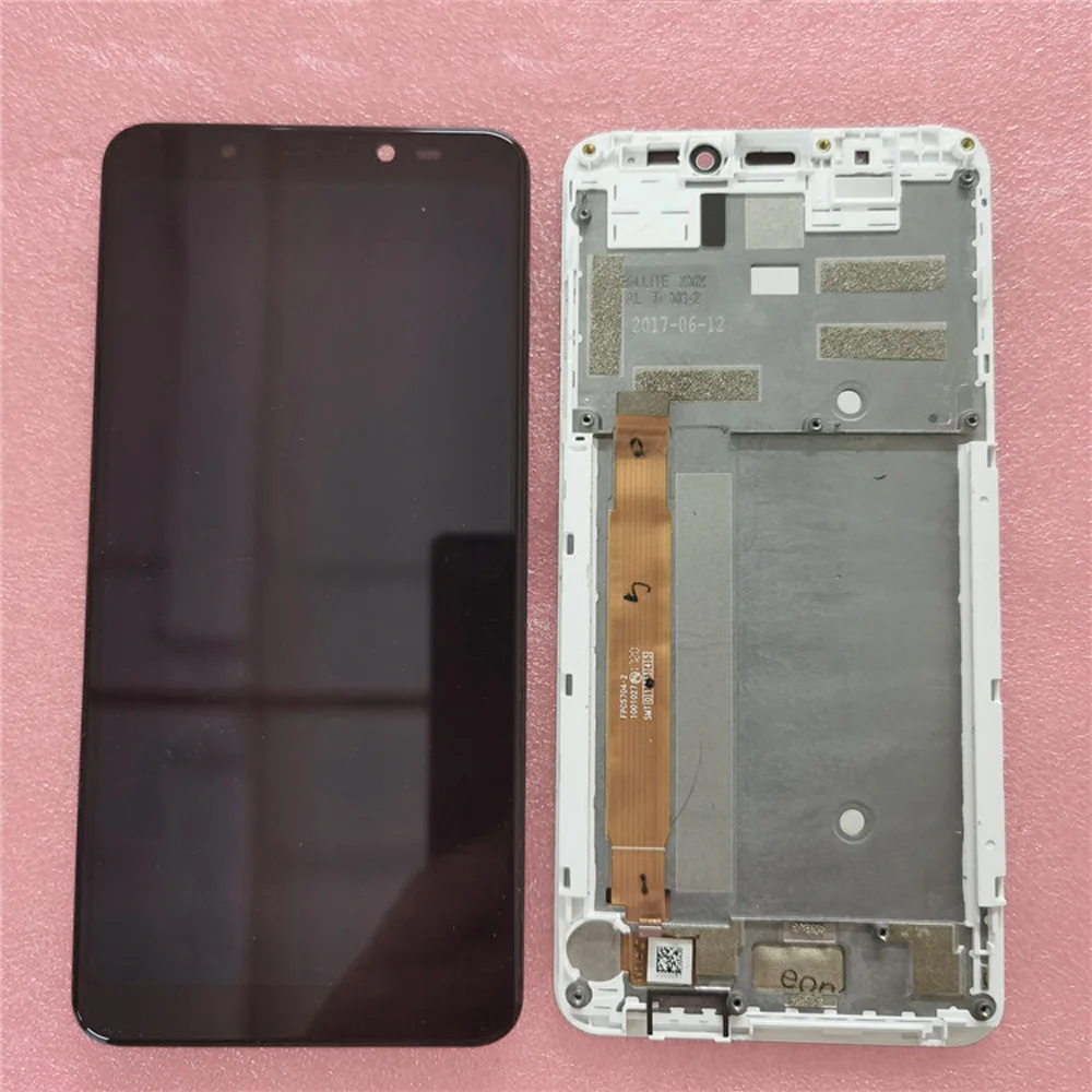 

Черный/белый для Wiko View ЖК-дисплей и сенсорный экран дигитайзер Сенсорная панель аксессуары в сборе запасная часть с рамкой