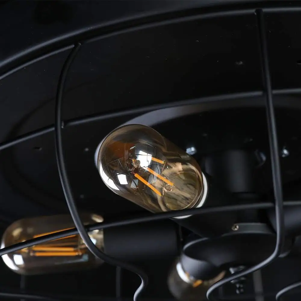 Черный потолочный вентилятор в винтажном стиле клетку американском выдвижное