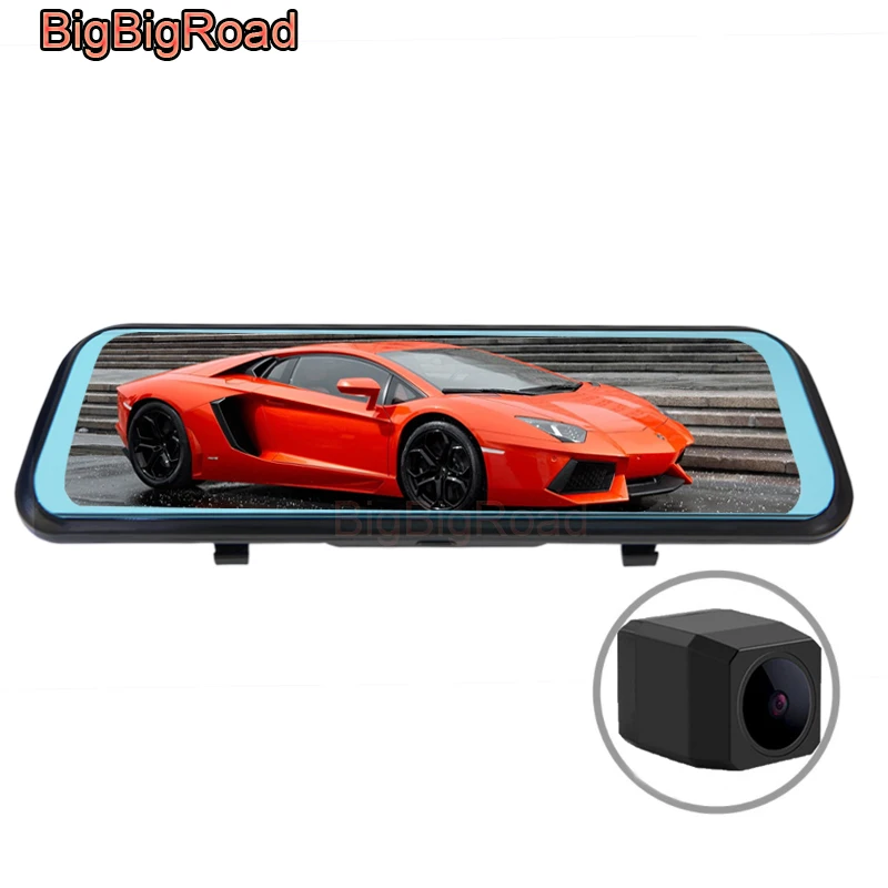 Зеркало заднего вида BigBigRoad IPS экран для Peugeot 207 307 RCZ Traveller 107 108 4007