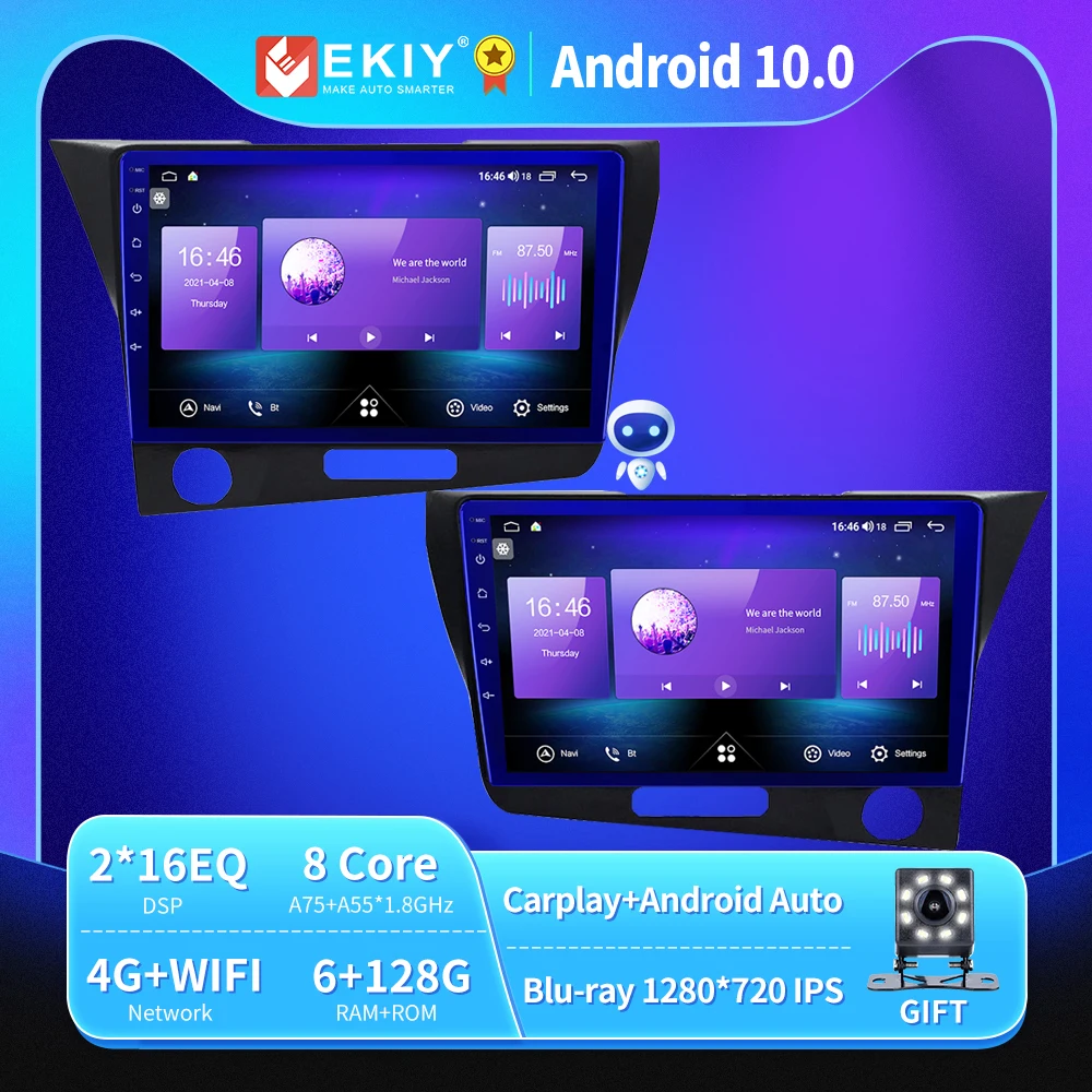 EKIY 6 + 128G 8 ядер Android 10 0 автомобильное радио для Honda CRZ CR Z Авторадио Мультимедиа Blu Ray