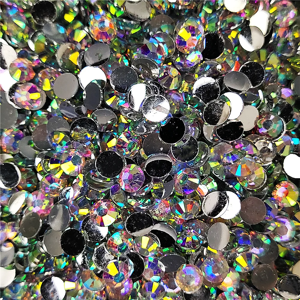 Высококачественный кристалл AB Смола клей на обратной стороне Стразы не горячей