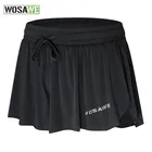 Велосипедная юбка WOSAWE с гелевыми вставками, женское нижнее белье 2 в 1 из полиэстера, велосипедные шорты со светоотражающим логотипом