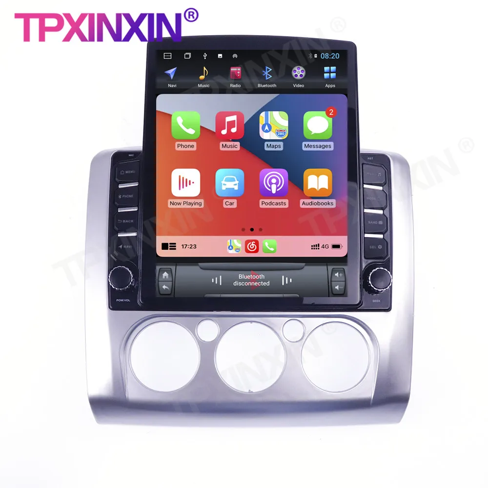 저렴한 DSP 테슬라 스타일 안드로이드 2004 GPS 차량용 멀티미디어 플레이어 헤드유닛 오디오 라디오 내비게이션 무선 카플레이, 포드 포커스 2012-10.0