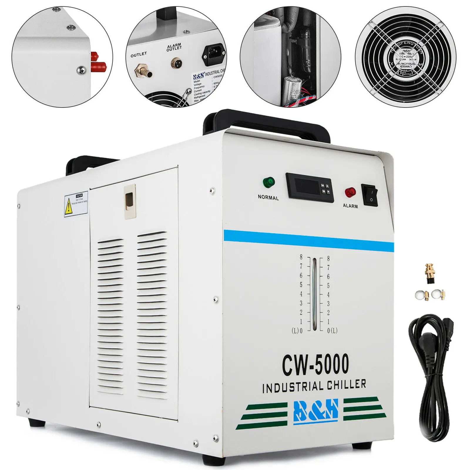 CW-5000 промышленный охладитель воды для 80 Вт/100 Вт CO2 стеклянный лазерный трубчатый |