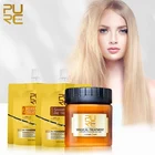 PURC формальдегид бесплатно Кератиновое лечение волос шампунь набор 5 секунд маска с аргановым маслом для блестящих волос выпрямляющий Кератиновый крем
