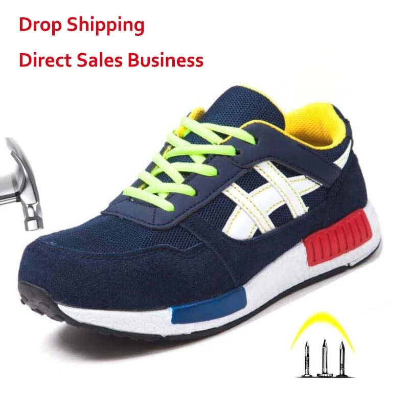 

Men Women Safety Shoes Steel Toe Work Shoes Flats Casual Protective Footwear Sneaker Protect construction safety Mens work Boots