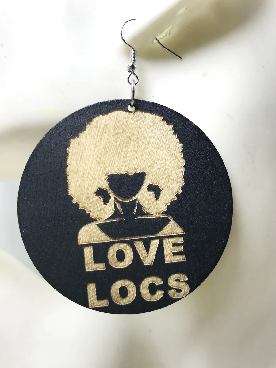 Новые африканские женские серьги черного цвета i love my locs простые модные