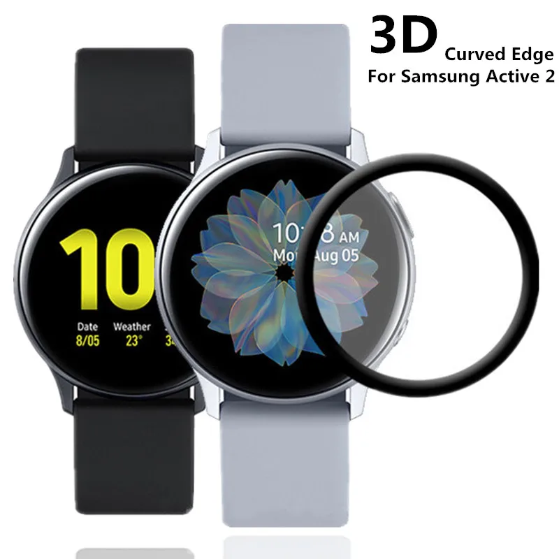 20D полное покрытие экрана Защитная пленка для Samsung Galaxy Watch Active 2 40 мм 44 Защита HD устойчивость к