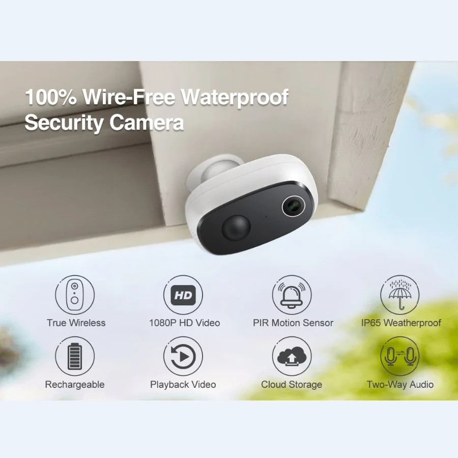 Беспроводная IP камера с Wi Fi 1080P IP66|Камеры видеонаблюдения| |