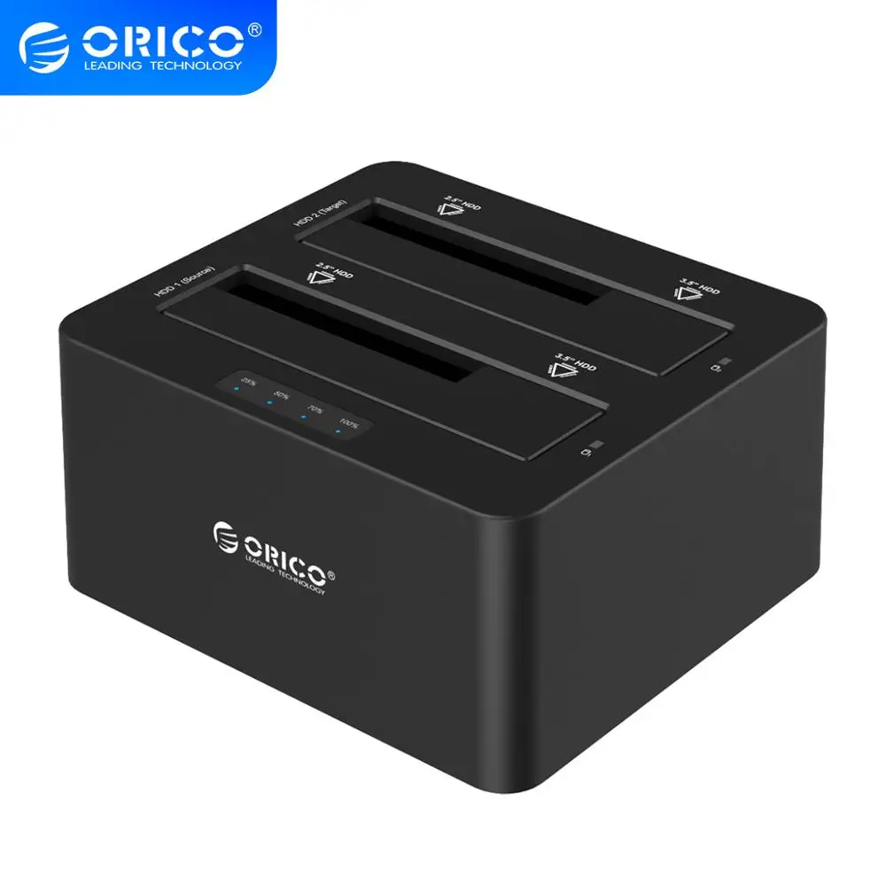 ORICO Dual Bay SATA к USB 3 0 внешняя док станция для жесткого диска 2 5/3 5 hdd с функцией