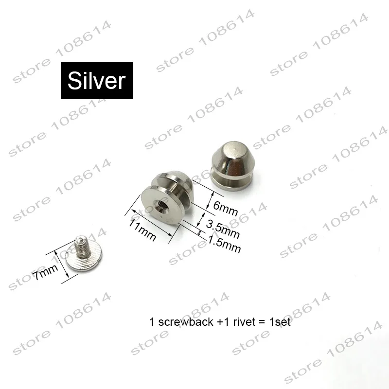 H10mm с плоским верхом шипы screwback кошелек кошачьей головой Сумки из натуральной