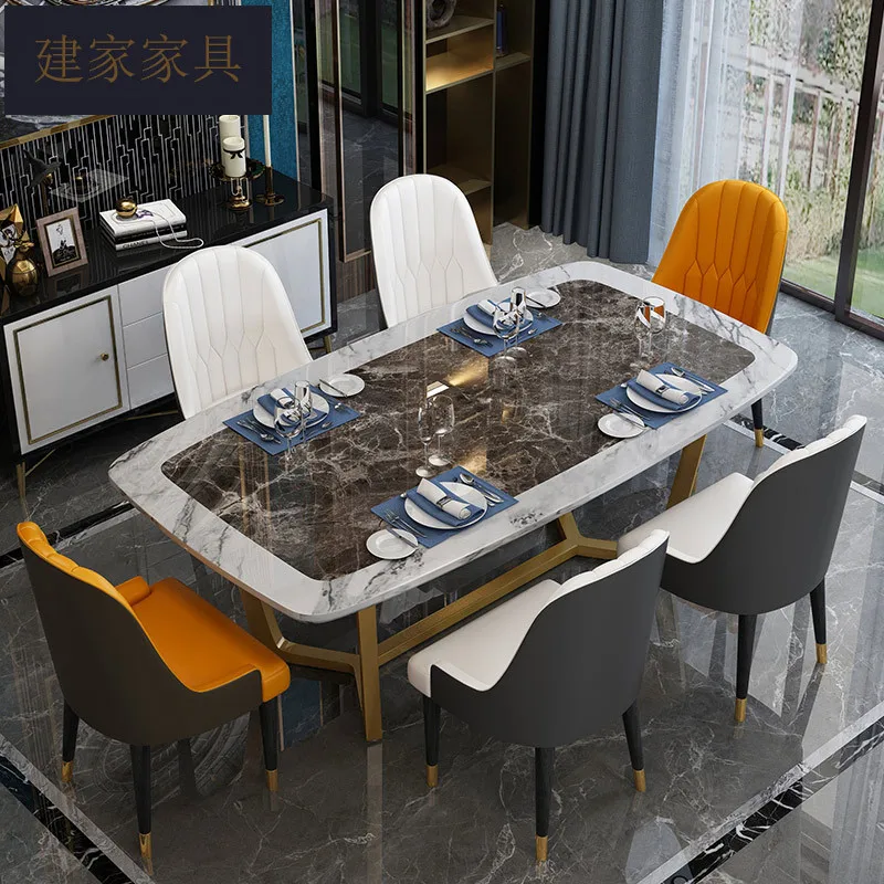2019 Nordic мраморный обеденный стол в гонконгском стиле постмодерн мебель