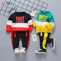 lyho kids clothes sets long sleeve spring 0 5 year boys shirt pants suit toddler girls winter clothes baby letter fashion