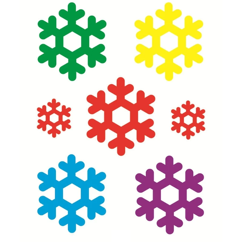 Рождественская мультяшная Наклейка на окно с Санта-Клаусом снеговиком снежинкой