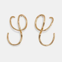 linear note earrings stylish geometric simplicity jewelry for women 2021 exquisite gift without punching clip earring