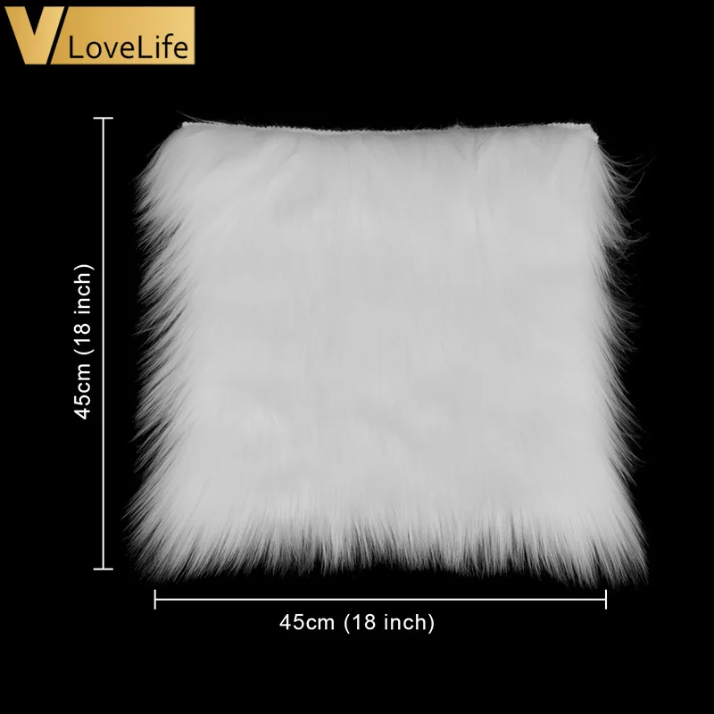 Чисто белые наволочки для подушек пушистые мех Ins диван Плюшевые подушки кровати